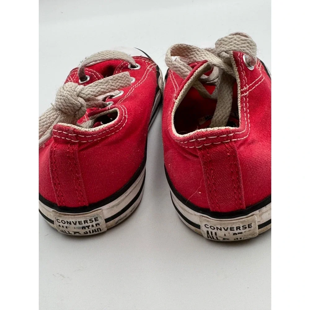Converse Chuck Taylor All Star Low Top Red Canvas Infant Sneakers Size 10 7J236